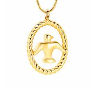 SLCHJX Peace Dove Cremation Jewelry Urn Necklace Memorial Ashes Stainless Steel Women and Men Pigeon of Pendants Keepsake Gifts