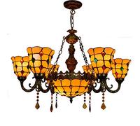 SLCHJX Pendant Light Chandelier 32 Inch Style Phoenix Bead Light Color Shade 6 Arm Chandelier Lobby Living Dining Bar Glass Chandelier Ceiling Chandelier