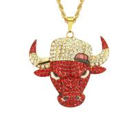 SLCHJX Personalized Cowhead Pendant Necklace Hip Hop Punk Necklace Christmas Ins Style Men Birthday Gift Simple Trendy Jewelry