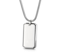 SLCHJX Personalized Titanium Steel For Men Square Pendant Necklace Punk Necklace Christmas INS Style Birthday Gift Simple Jewelry