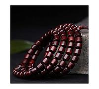 SLCHJX Small Leaf Red Sandalwood Full Gold Star Bucket Beads Old Material High Density Chicken Blood Red 108 Prayer Beads Bracelet