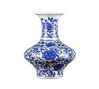 SLCHJX Vases for Decor Vase Ceramics Antique Hand- Painted Blue and White Porcelain Vase Flower Arrangement Chinese Classical Home Living Room Decoration Ornaments Crafts (Size:S) (Size : Medium)