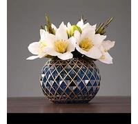 SLCHJX Vases for Decor Vase Room Kitchen Table Office Wedding Mechanism Glass Crafts Artificial Collection Important Evidence Hand- Made Device Glass Home Decoration(Color:A) (Color : B)