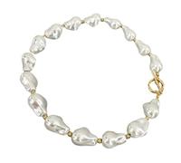 SLCHJX Vintage Baroque Imitation Pearl Necklace For Women Generous Contracted Choker Necklace Wedding Party Jewelry Party Gift