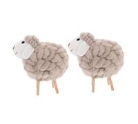 SLCHJX Wall lamp 2sets Ornament Baubles Mini Xmas Tree Cookie Mold Fake Snow Ornaments Wool Felt Sheep Ornament Home Decor Room Decor Decorations Living Room Christmas Balls Wood 2pcs*2 Bracket Light