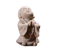 SLCHJX Wall lamp Buddha Ornament Figurine, Cute Small Monk Buddha Statues Resin Figurine for Desktop Ornament Home Car Decor Garden Buddha Statue(B) Bracket Light