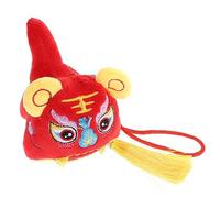 SLCHJX Wall lamp Tiger Doll Charm Animals Ornaments for The Animal Locket Stuffed Animal of The Lid Spring Festival Hanging Adorn New Year Supply Tiger Doll Pendant Silk Floss Red Bracket Light