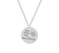 SLCHJX Women Girl's Gifts You are My Sunshine, Pendant Necklace Birthday Valentine's Day Thanksgiving Christmas for Wife Girlfriend Mom Daughter Auntie Niece