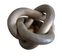 SLCHJX Wood Knot Chain Link Decor - 3 Link Boho Wooden Hand Carved Decorative Wooden Links Knots for Coffee Table Entryway Modern Farmhouse Shelf Decoration