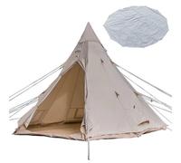 SLDAGe 4 Person Instant Tents for Camping Easy Set Up Teepee Tent with Camping Floor Mat, 4 Season Ultralight Tipi Tents, Waterproof Outdoor Family Tent for Backpacking Hunting Hiking