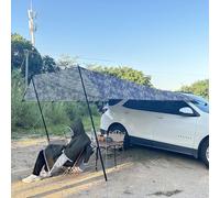 SLDAGe Car Side Awning, 10 x 10 ft, Universal SUV Tailgate Tent, Waterproof Camping Car Awning, Outdoor Travel Camouflage Canopy, Sun Shelter for Van Campervan Caravan Truck Jeep Vehicle