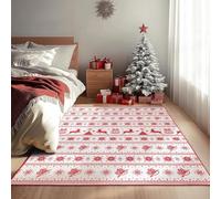 SLDAGe Christmas Area Rug Washable Rugs Living Room Large Non-Slip Backing Carpets for Bedroom Nursery Dining Room Office Festive Decor,G,50 * 80cm