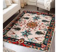 SLDAGe Christmas Rugs Living Room 120X180cm Washable Xmas Reindeer Area Rug for Bedroom with Non Slip Backing Soft Low Pile Floor Carpets,C,180 * 250cm