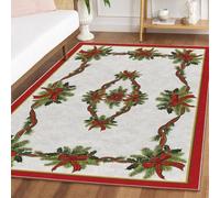 SLDAGe Christmas Rugs Living Room 120X180cm Washable Xmas Reindeer Area Rug for Bedroom with Non Slip Backing Soft Low Pile Floor Carpets,B,160 * 230cm