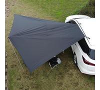 SLDAGe Large Car Awning Tarp for Camping Backpacking Tarp SUV Tailgate Awning Truck Canopy Sun Shade Waterproof Outdoor Rear Vehicle Awning Shelter for Van, MPV, Campers (Black, 98"x157")