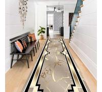 SLDAGe Luxury Gold Hallway Runner Rug, Long Washable Entryway Rug, Modern Marble Textured Non Slip Runner Rug, Abstract Area Rug for Kitchen Bedroom Entrance Laundry Room Rugs,70x320cm/28x126 in