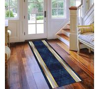 SLDAGe Navy Extra Long Runner Rugs for Hallway, Modern Abstract Kitchen Rugs Non Slip Floor Rug, Blue Washable Rug for Kitchen Hall Bedroom Entryway Laundry Room Hallway Rug,50x100cm/20x39 in