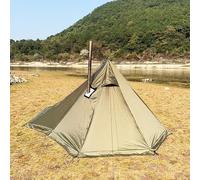 SLDAGe Portable Camping Hot Tent 2 Person,Waterproof Ultralight Tipi Tent,Easy Setup Instant Camping Tents for 4 Season,Outdoor Shelter for Family,Fishing,Hiking,Hunting,Backpacking,Wolf Brown