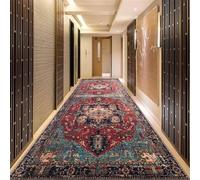 SLDAGe Runner Rug for Hallways Non Slip Washable Boho 2X6 Hallway Low Pile Throw Rugs Vintage Carpet Runners for Entry Way, Kitchen, Laundry Room, Bathroom,0.7X8M