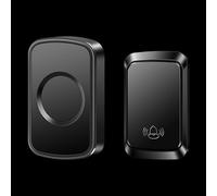 SLDAGe Self-Powered Doorbell, Waterproof IP68 Wireless Doorbell No Battery Required Push Button Plug Through Cordless Door Chime at 500ft Range with 60 Chimes, 5-Level Volume & LED Light,Black