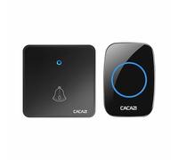 SLDAGe Wireless Doorbell, IP68 Waterproof Plug in Doorbell Kits Operating at The Range of 300m with 60 Loud Melodies, 5 Levels Volume Adjust LED Indicator, Easy Install at Home Apartment,Black