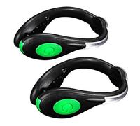 SLDHR LED Shoes Clip Lights USB charging for Night Running Gear, Color RGB Strobe and Steady Color Flash Mode, Safety Clip Lights for Running, Jogging, Walking, Biking(One Pair)