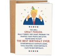 Sleazy Greetings Donald Trump Funny Birthday Card for Men and Women - 'Best Birthday Ever' Birthday Card for Brother, Dad, Wife, Husband, and Friend - Trump Birthday Card