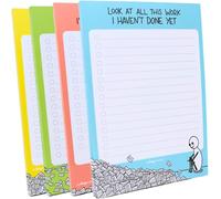 Sleazy Greetings Funny To Do List Notepad (4 Large Notepads) - 5 x 7-Inches Sarcastic Memo Pad Grocery Lists Note Pads - Funny Teacher Office Coworker Gifts for Women