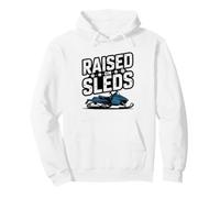 Sled Dad Raising Kids Snowmobiles Mountain Trails Snowmobile Pullover Hoodie