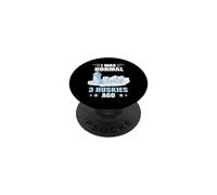 Sled Dog I Was Normal 3 Husky Dog Snow Sleding Huskies PopSockets Adhesive PopGrip