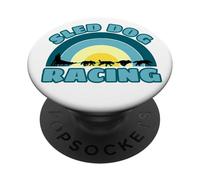 Sled Dog Racing mushing Huskies Sledge Musher Alaska PopSockets Adhesive PopGrip