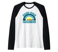 Sled Dog Racing mushing Huskies Sledge Musher Alaska Raglan Baseball Tee
