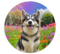 Sled Dogs 1000 Pieces Jigsaws Stress Reliever Difficult Challenge for Adults Kids Unique Challenge Games Cute Pets Jigsaw Puzzles Home Decor Gifts And Gifts (67.5x67.5cm)