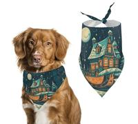 Sled in The Snow Dog Bandanas - Cute Pet Scarf for Dogs Cats Triangle Kerchief Bibs Soft Breathable Pet Bandanas Fashion Accessory for Puppy Small Medium Large Pets