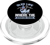Sled Life Where the Adventure Begins Dog Mushing PopSockets PopGrip for MagSafe