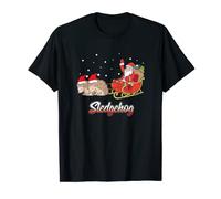 Sledgehog Christmas Hedgehog Sleigh Pet Animal Lover Costume T-Shirt