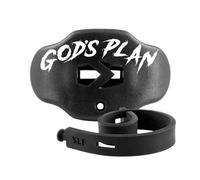 SLEEFS Football Mouth Guard - Youth Mouthguard with Strap - Lip/Teeth Protector Mouthpiece - No Boil - for Youth/Adults, Maximum Air Flow, for All Sports - God's Plan Black