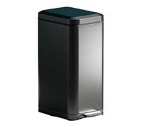 Sleek 18L Matte Black Slim Kitchen Trash Can Brushed Stainless Steel Soft Close Foot Pedal Removable Liner Perfect for Indoor Use Space Saving Design