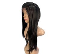 SLEEK 24'' Synthetic Lace Front Wig Free Parting Lace Front Straight Wig 200g Can Be Heated Rian Wig (KOURF1B/30)