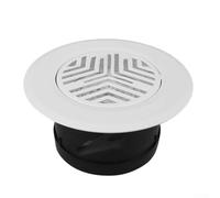 Sleek Adjustable Round Air Vent with Frameless Design for Modern Spaces, Embedded Fresh Air Outlet in White, ABS Material for Enhanced Airflow and Invisible(C)