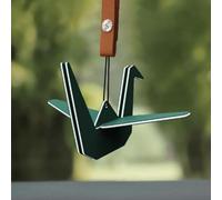 Sleek Air Freshener Pendant for Cars Infused Fragrance in a Unique Paper Crane Design Style (Green)