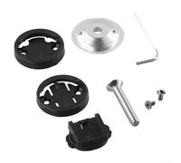 Sleek Aluminum Bike Computer Mount for Garmin Edge and For Bryton Easy to Attach Stem Top Cap Holder (silver)