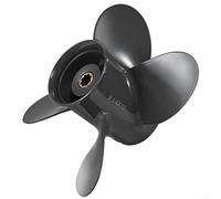 Sleek Aluminum Boat Propeller Engineered for Compatibility with For Honda Outboard Motors from Eight to Twenty Featuring a Reliable Four Blade Setup