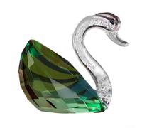 Sleek and Elegant For Crystal Swan Sculpture Creative Decor Solution for Modern Homes (Green)