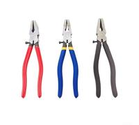 Sl nd Functional Adjustable Length Flat Nose Draw Tong Plier Set for Jewelers (Black)