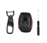 Sleek and Minimalist Design Car Key Case For Various Models Of The Iconic For Mercedes For Benz Brand (Black+ Red Line)