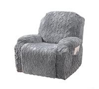 Sleek and Modern Soft Polyester Recliner Covers Featuring a Chic Geometric Jacquard Design (gray)