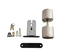 Sleek and Secure Round Magnetic Door Handle with Concealed Key Mechanism (Brushed Nickel)