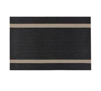 Sleek and Stylish Table Mat Set of 6 Nordic PVC Insulation for Home and Hospitality (black)