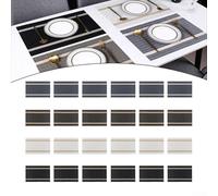 Sleek and Stylish Table Mat Set of 6 Nordic PVC Insulation for Home and Hospitality (Coffee color)